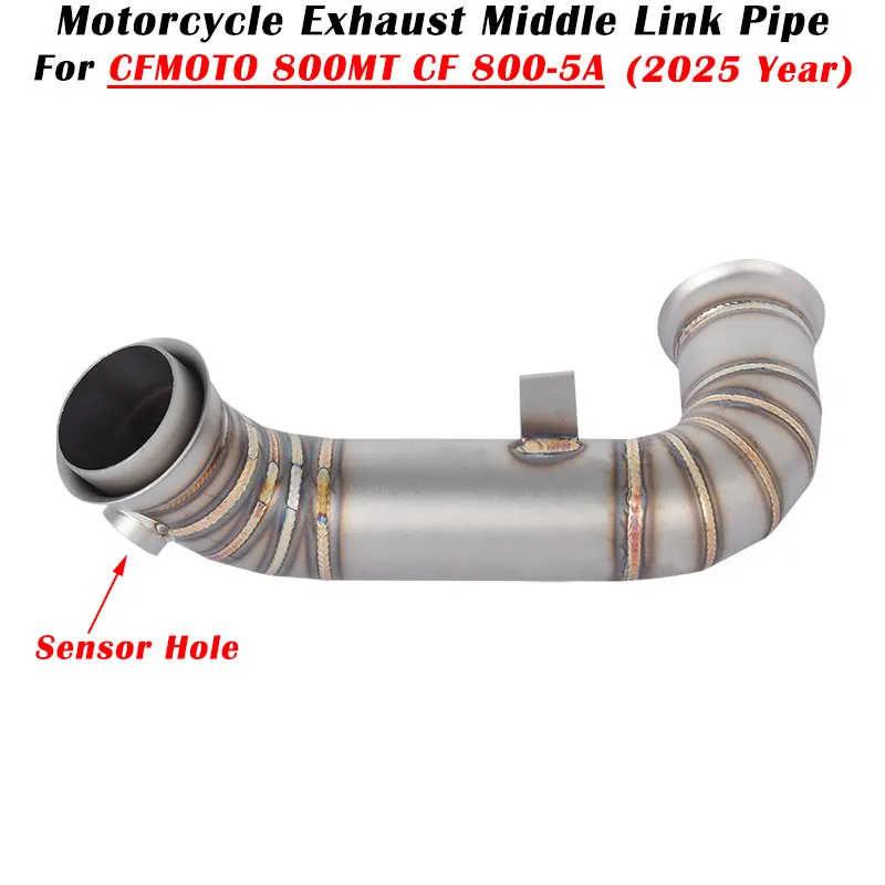 Slip On für CFMOTO 800MT CF800-5A 2025 Motorradauspuff Modifiziertes Escape System Schalldämpfer Mittleres Verbindungsrohr