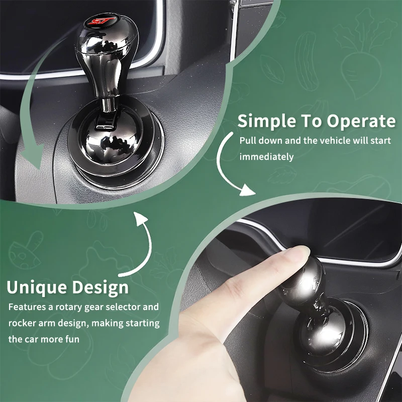 Car One-Touch Start Cover Ignition Switch Cap Button Protector Case For Ford ST Line Racing RS S Kuga Fiesta Fusion Mondeo Edge - view 3