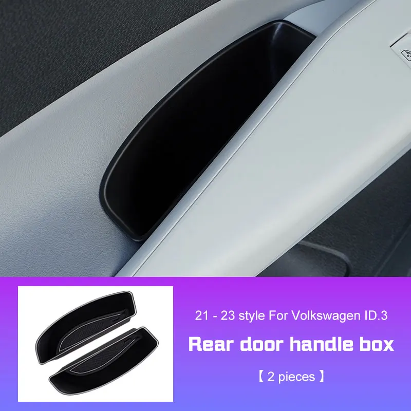 

For VW Volkswagen ID3 ID.4 ID.6 2020-2025 Car Front/Rear Door Handle Storage Box ABS Trash Can Organizer Trays Decor Accessories