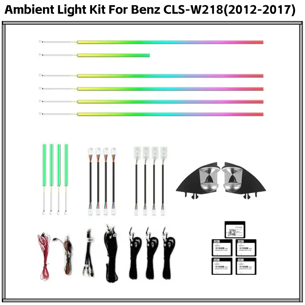 

Модернизированное светодиодное освещение салона автомобиля для Mercedes Benz CLS W218 2012-2017, песочные часы, твитер, атмосферная полоса, аксессуары