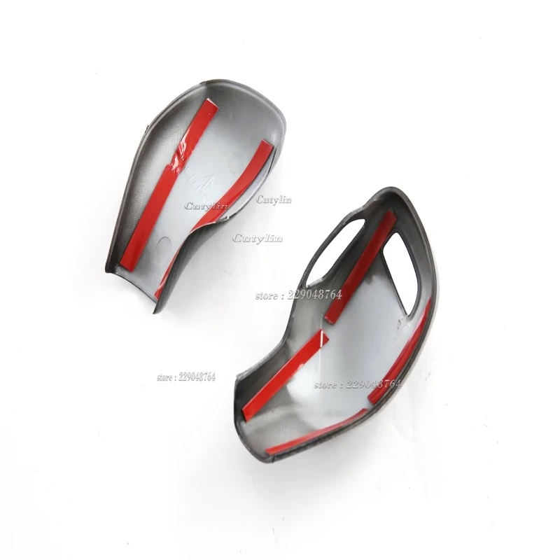 For MG HS 2018-2022 2023 RHD ABS Carbon Fiber Steering Wheel Button Frame Gear Head Knob Cover Interior Accessories