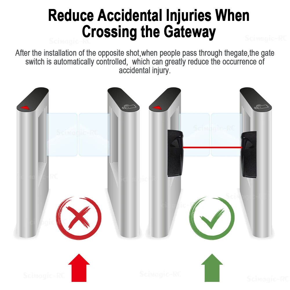 جديد حاجز المرآب كاشف الأشعة تحت الحمراء الاستشعار 12-24 فولت تيار مستمر الكهروضوئية للبوابات التلقائي بوابة الكهروضوئية مستشعر إنذار الأشعة تحت الحمراء #5