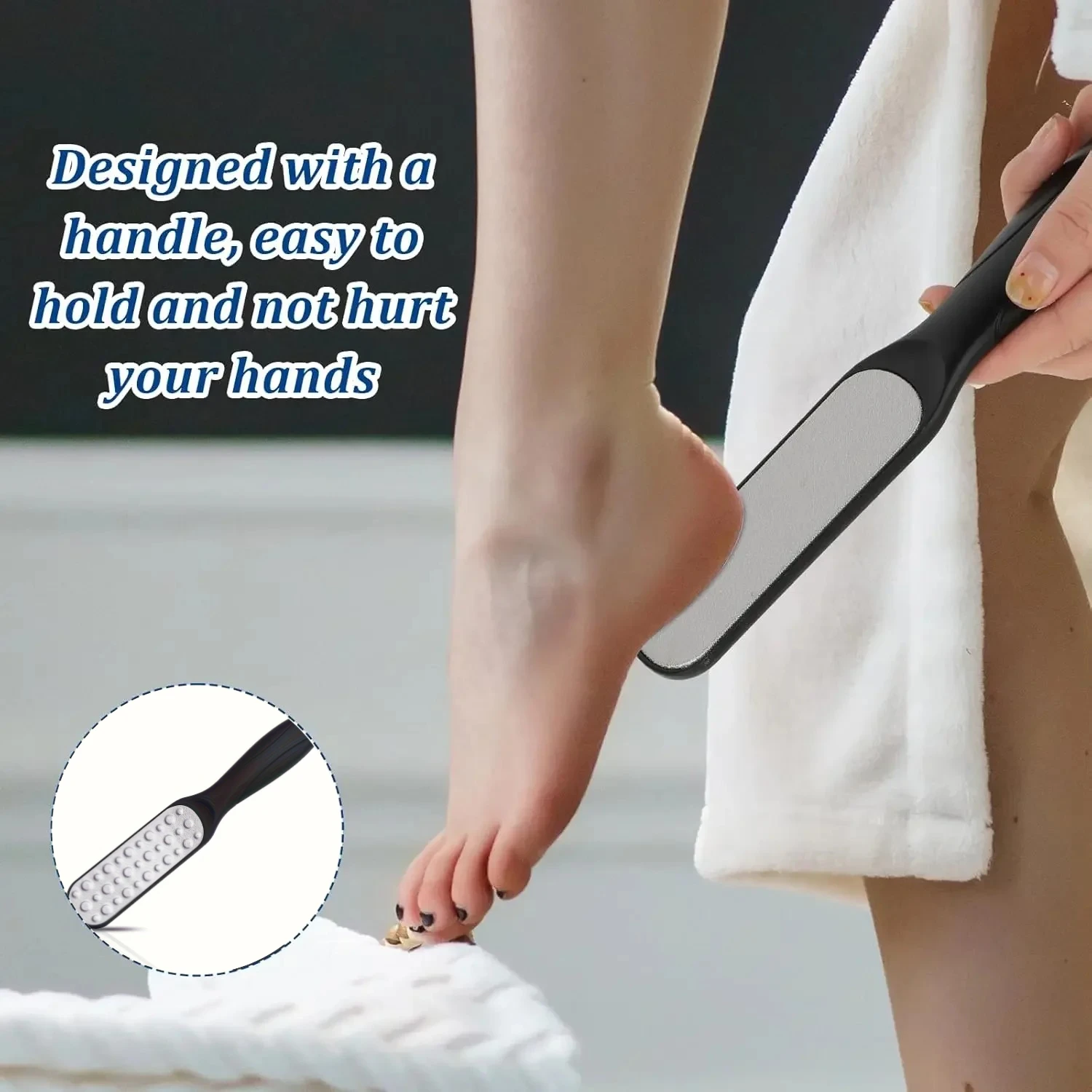 1 قطعة الفولاذ المقاوم للصدأ ملف القدم على الوجهين القدم عرموش الكالس مزيل المهنية أدوات باديكير مقشر القدم مزيل الجلد الميت #1