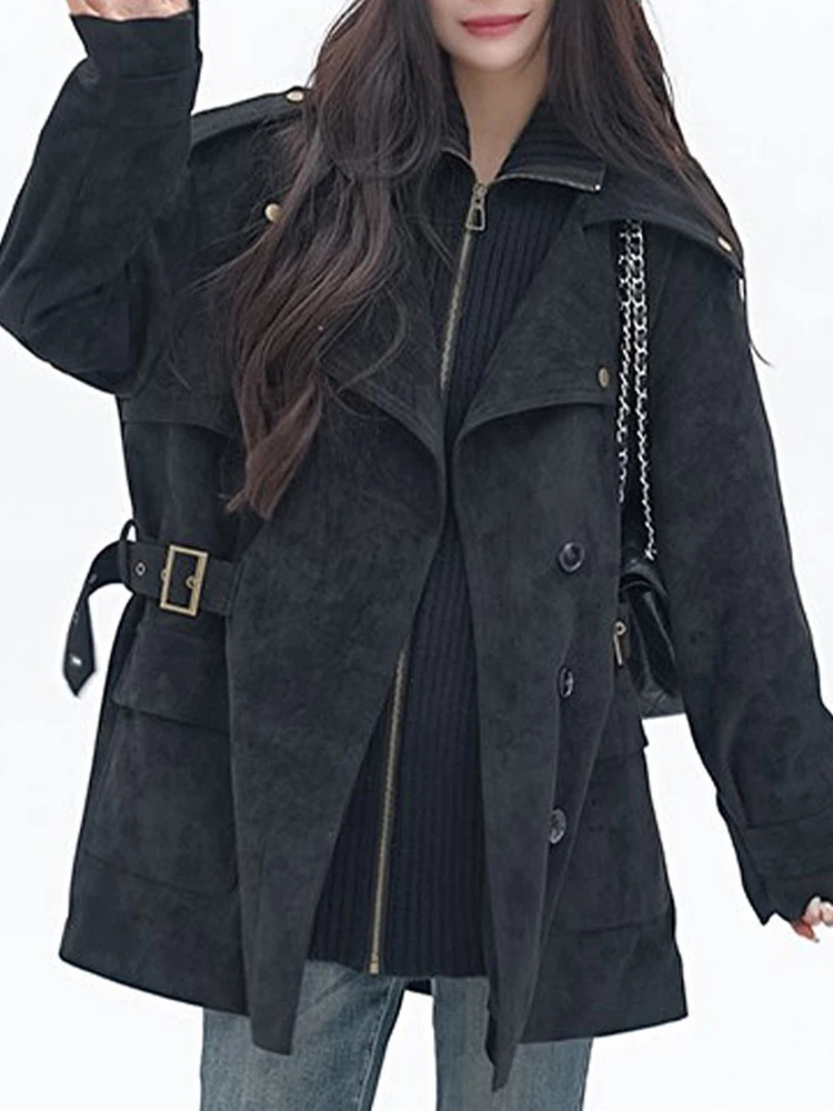 

Sli Retro Cotton Jaet Women's Mid-Length Faionable Slimming Coat Korean Sle Straight Cut Thiened Winter Coat