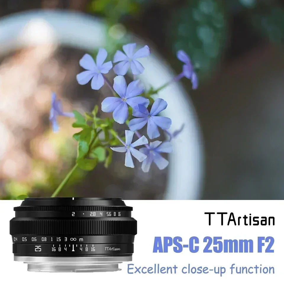 TTArtisan 25mm F2 APS-C MF 인물 사진 촬영 카메라 렌즈 (소니 A6000 A7RIII A7S 후지 XT30 XT-100 니콘 ZFC Z5 …