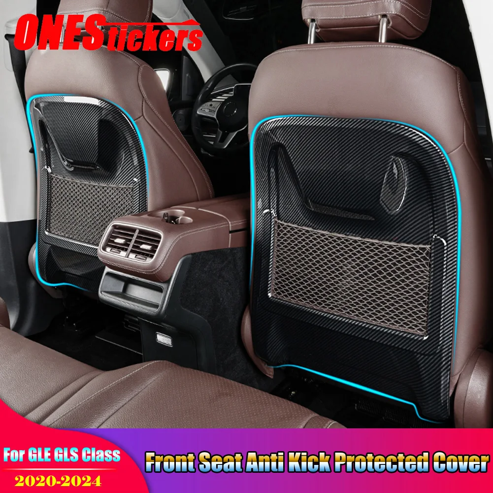 For Mercedes Benz GLE GLS Class W167 V167 Coupe C167 X167 2020-2024 Car Accessories Seat Anti Kick Mat Protective Pad Trim Cover