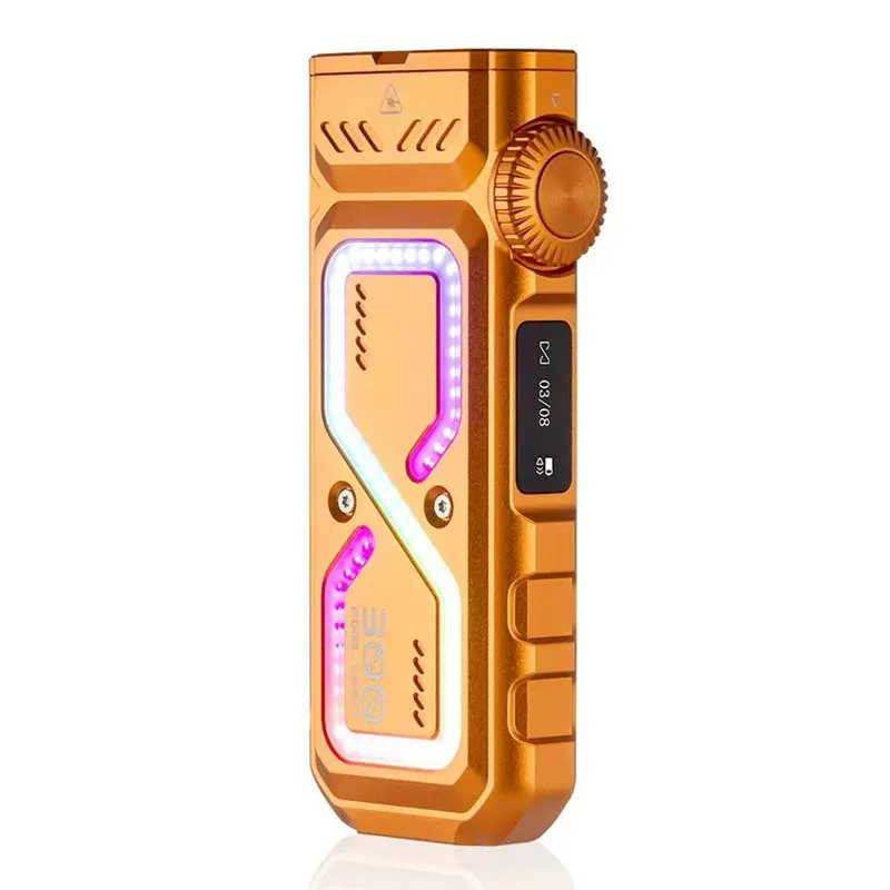 

Многофункциональный плоский фонарь A99E-Multi 1300 лм - УФ LEP RGB с эффектом песочных часов, USB-C, дальность 265 м