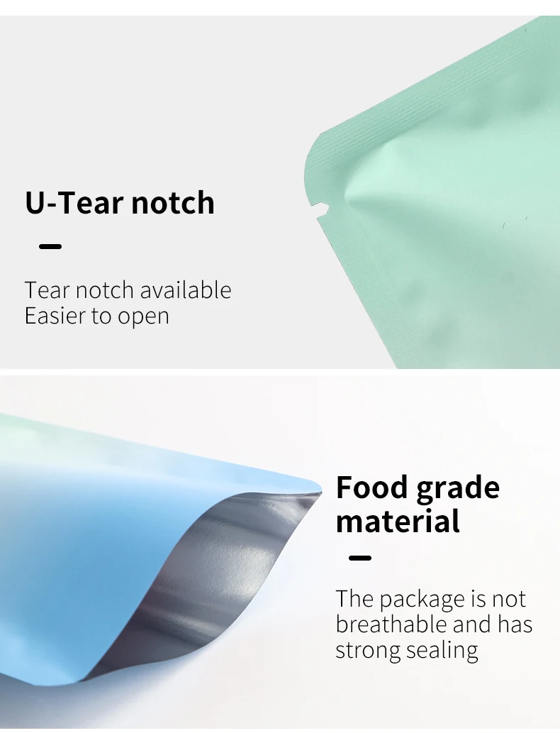 Hot Seal Straight Side Matte Gradient Aluminiumfolie Seal Verpackungsbeutel Candy Jewellery Blind Bags Hot Seal Self Seal Beutel – Detail 4
