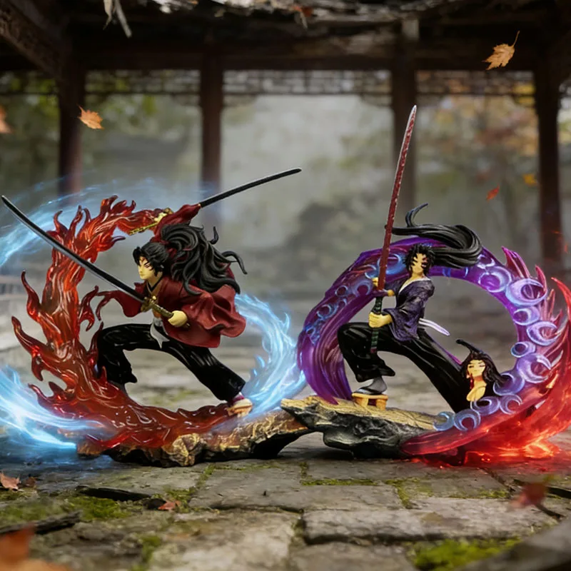 شيطان القاتل نموذج مانغا Sugikuni Yoriichi Kokushibo تمثال GK تمثال اللعب أنيمي عمل الشكل 20.5 سنتيمتر حلية الطرفية هدية