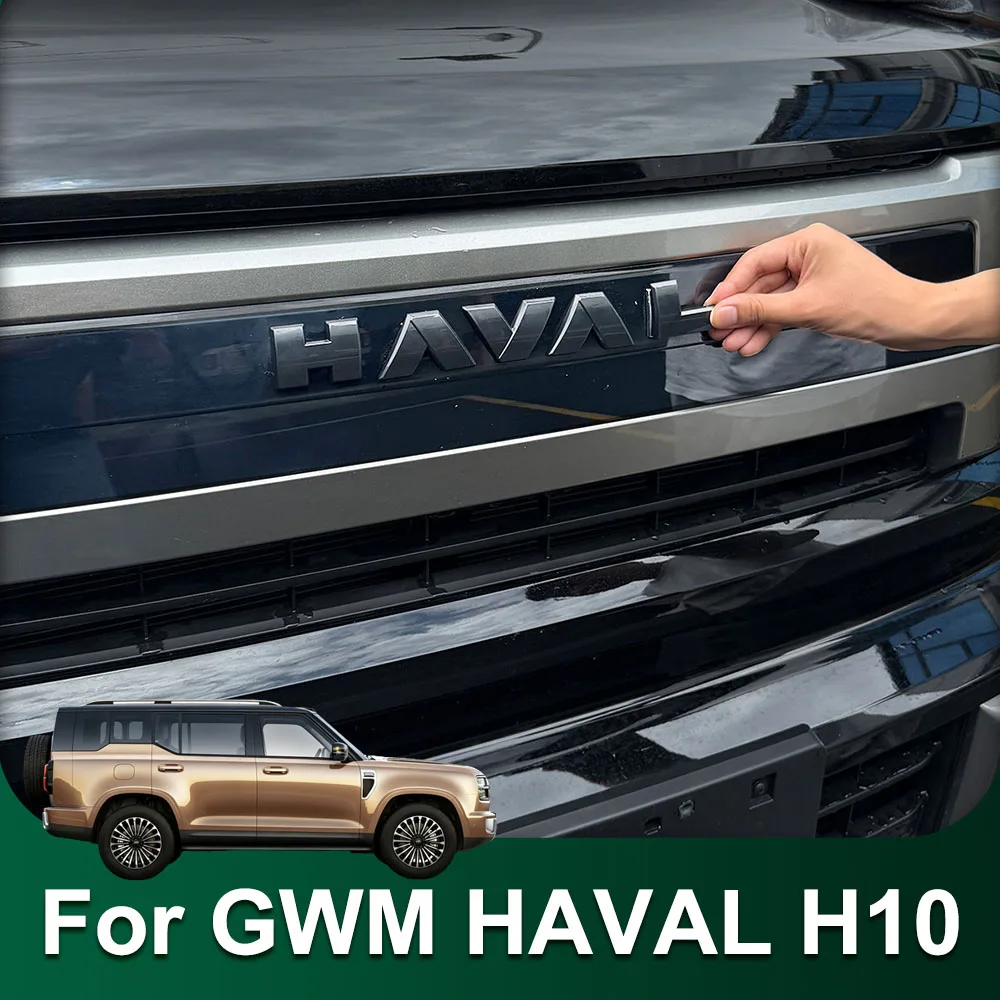 Fit For GWM H10 HAVAL H10 Black Warrior Alphabet Automotive Modification Parts Full Coverage Emblem Showcase Individuality