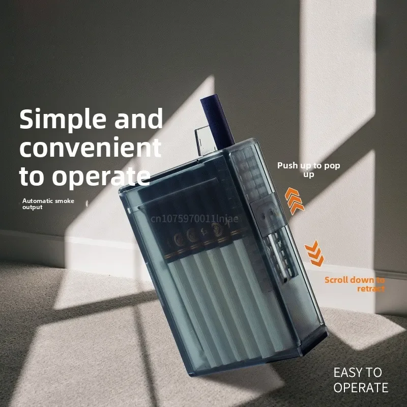 Automatically Pops Up Cigarette Case Dispenser, Sealed Moisture-Proof Transparent Cigarette Clip, Acrylic Cigarette Holder Holds