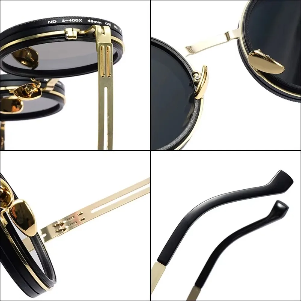 Novo ND2-400 óculos de escurecimento ajustável 9 nível nd filtro pesca óculos de sol uv400 com caso glasse polarizado óculos de sol ao ar livre