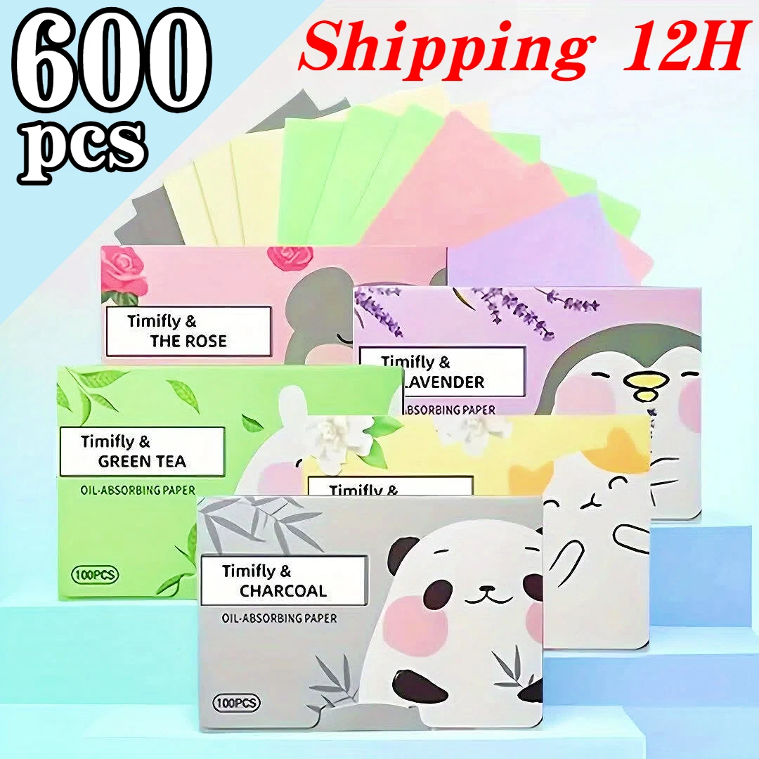 600Pcs/Celebrity-Approved, Perfect for Oily Skin! Refreshing Oil-Control and Pore-Shrinking Blotting Paper for the T-Zone in Summer, Suitable for Oily Skin, Portable Oil-Absorbing Paper with Plant Fragrance, Light Beige Skin Tone, Suitable for Student Military Training, a Must-Have for Outdoor Travel