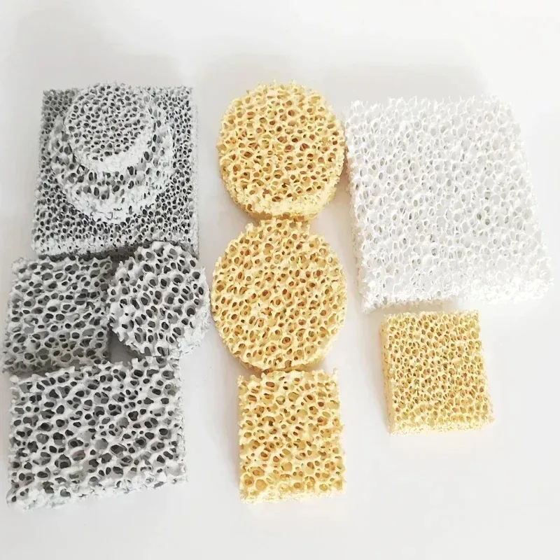 Customized silicon carbide alumina zirconia Ceramic Foam Filter for temperature 1500 catalytic experimental research materials