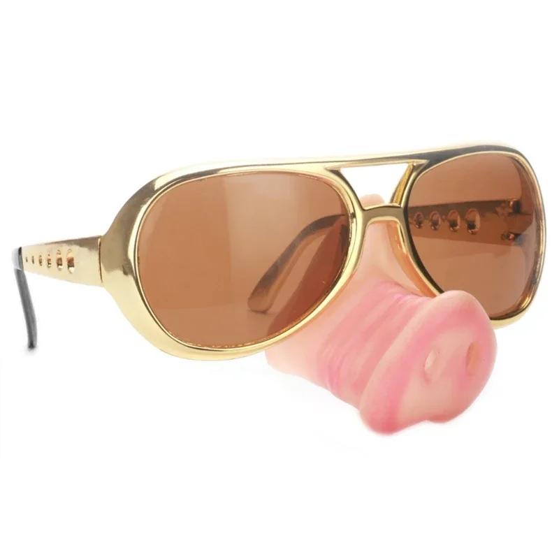 Zabawne kostiumy na Halloween: świnka z dużym nosem, okulary, cosplay, 5 kolorów, akcesoria, rekwizyty na festiwal, imprezę, żarty, okulary dla dorosłych i dzieci.