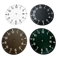 34mm dial White Blue Green Brown watch dial Green Luminous Fit NH35  NH35A  Movemt