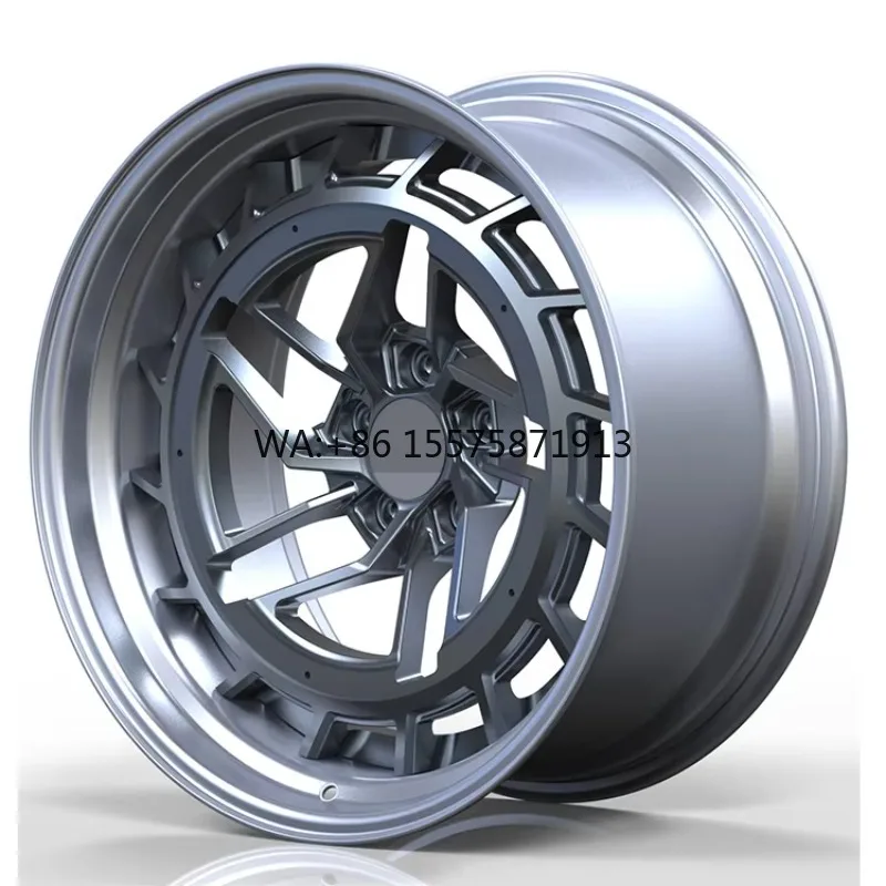

Factory Silver Alloy 6061 T6 Aluminum 2-piece Forged Wheels 5 Holes 20 Inch Universal Car Rims