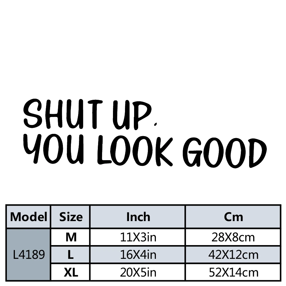 Shut up. You Look Good Mirror Wall Sticker Pvc Wall Stickers Wall Art Wall Paper For Bathroom Art Decor Wallpaper