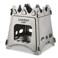 Lixada Compact Folding Titanium Wood Stove for Outdoor Camping Cooking Picnic Wood Burner camping accessories and equipment