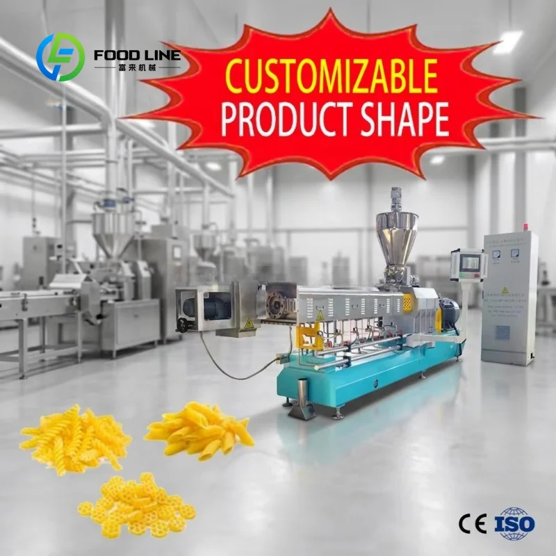 Automatic High Efficiency Pasta Making Machine, Industrial Dry Production Line for Custom Italian Macaroni and Penne