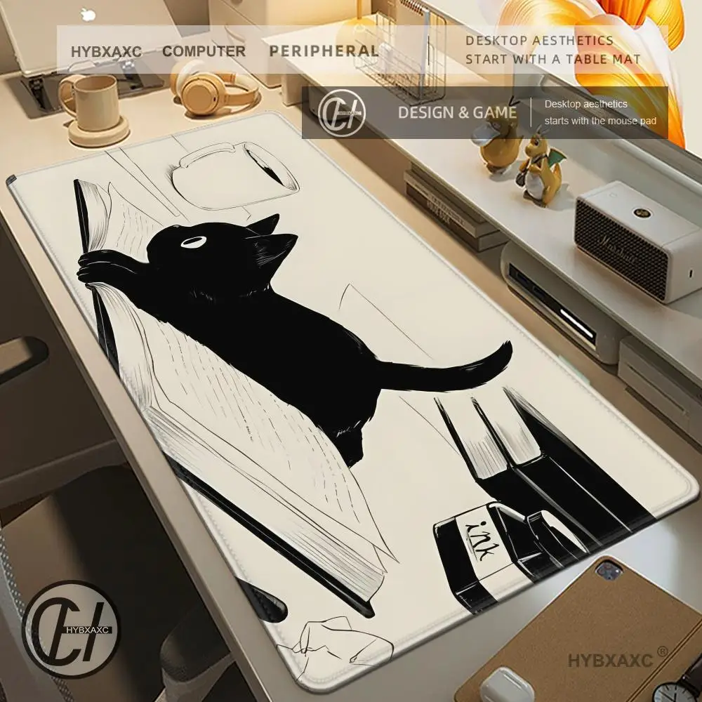 

Cute Mouse Pad Art Kawaii Cat Computer XXL Keyboard Mats Large Gaming Mousepad Desk Mat PC Gamer Office Home Table Mause Pad