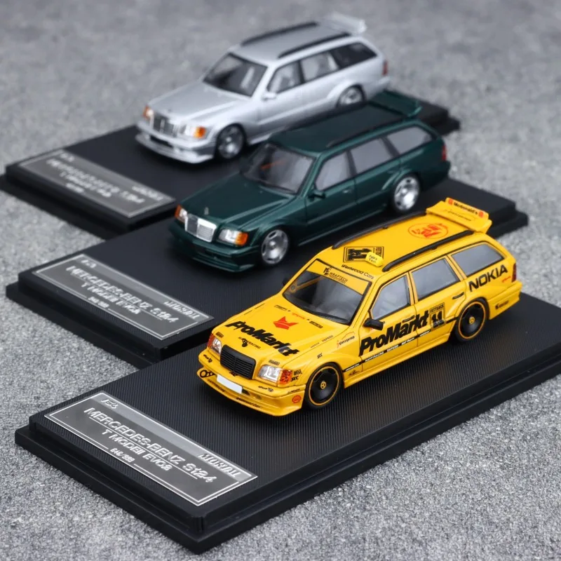 Mortal Diecast schaal 1/64 ‌ Mercedes-Benz 300 TE 6.0 AMG "Hammer Wagon" 1990 S124 Evo II Legering Model Auto Speelgoed voor Jongens gift