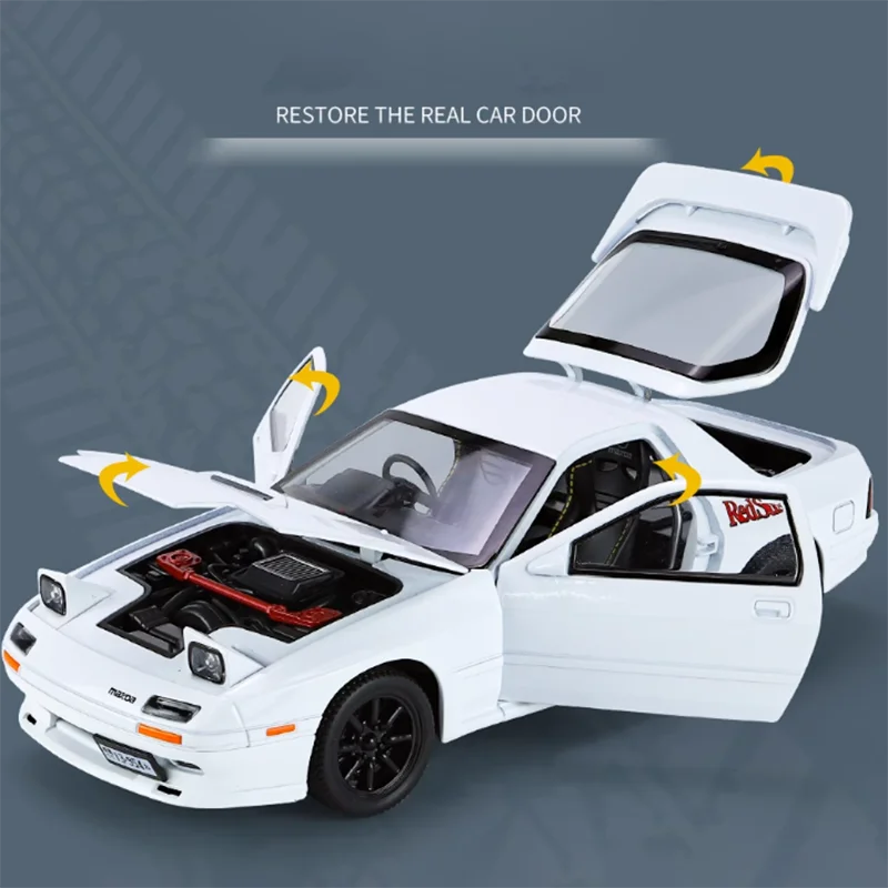 

Модель автомобиля из литого сплава Mazda RX7 в масштабе 1/24, игрушка для взрослых, украшение, коллекционный подарок