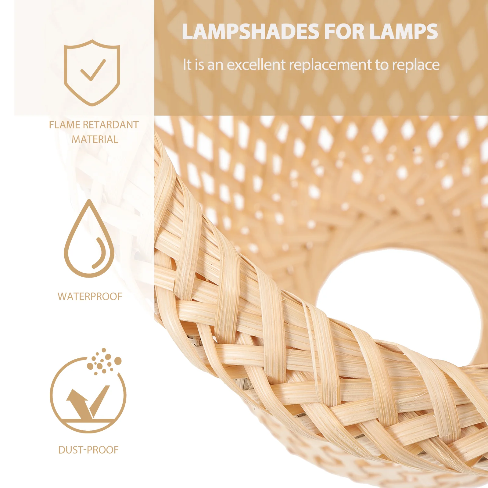 Bamboo Lampshade Accessories Retro Style Branches Versatile Hotel