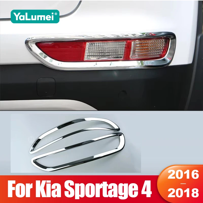 

For Kia Sportage 4 2016 2017 2018 Car Rear Fog Light Trim Cover Stickers Auto Accessories