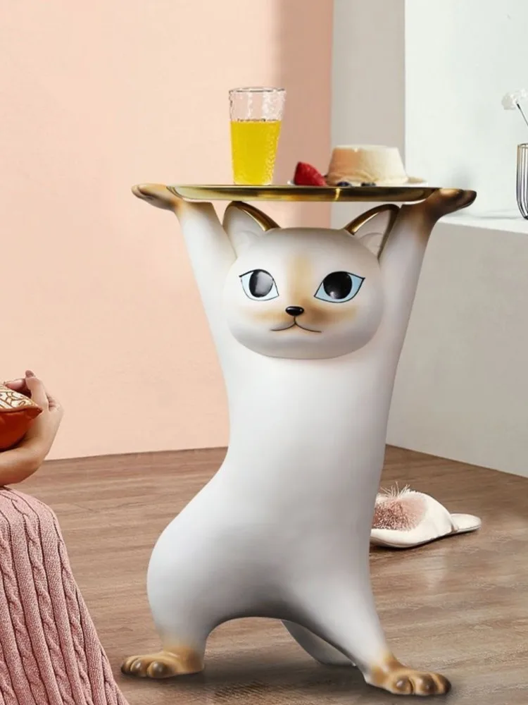 Enchanting Cat Coffee Table Welcome Large Living Room TV Stand Sofa Next To Floor Tray Housewarming Gift Large Ornaments