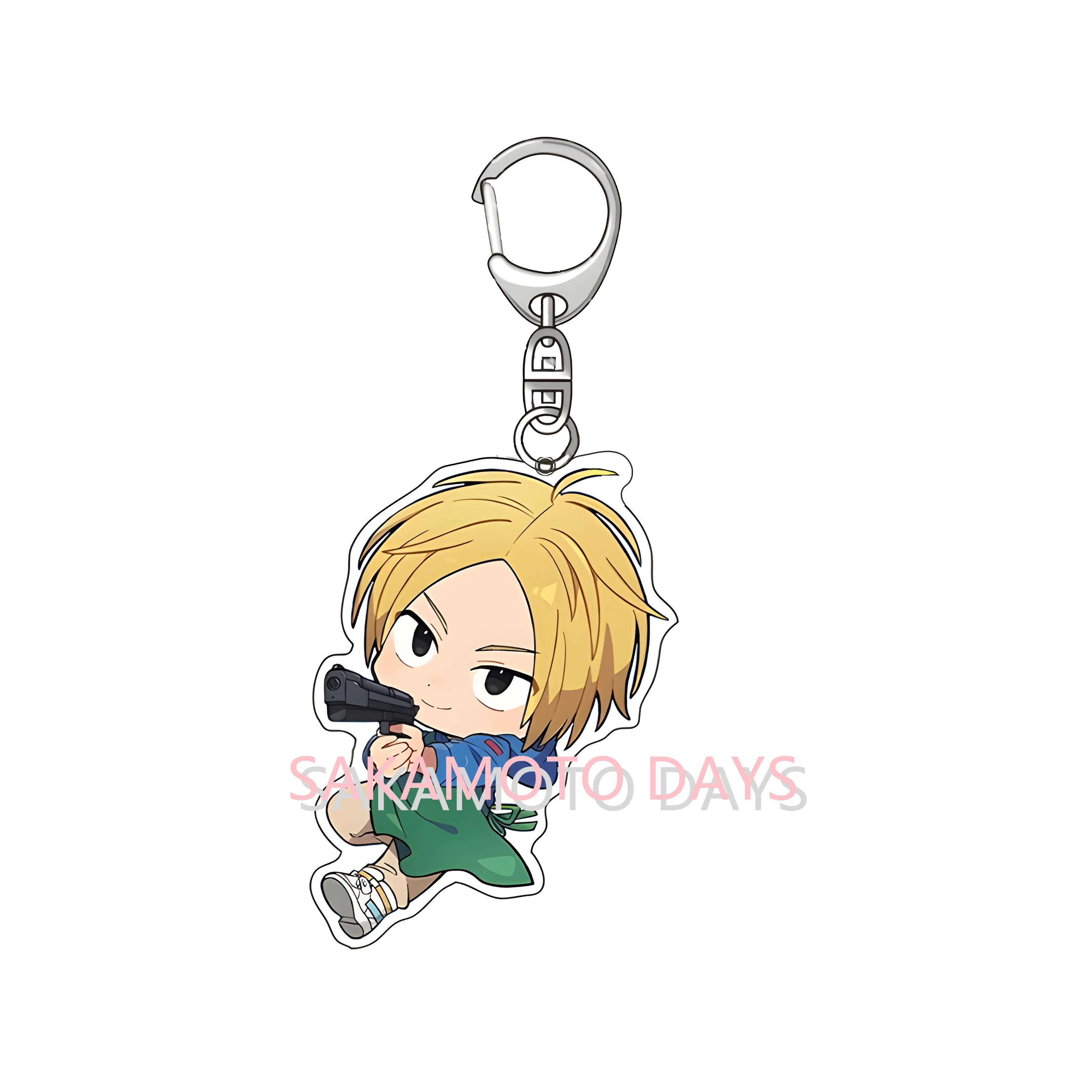 En stock NOUVEAU Porte-clés amusant en acrylique Anime Sakamoto Days, produit dérivé de l'animation, breloque de sac, cadeau