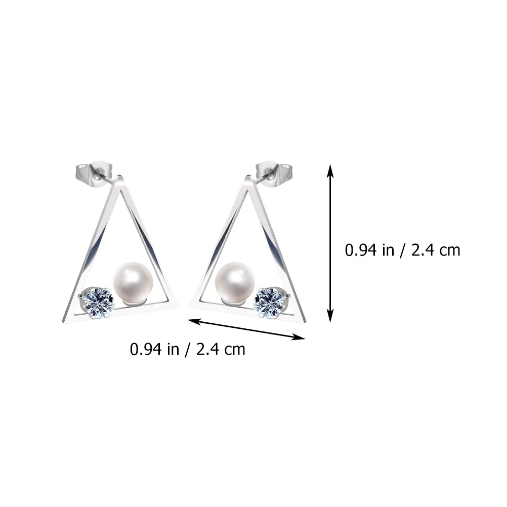 

Trendy Earrings Triangle Stainless Steel Earbob Lady Accessories Fashion Female Ear-studs Miss