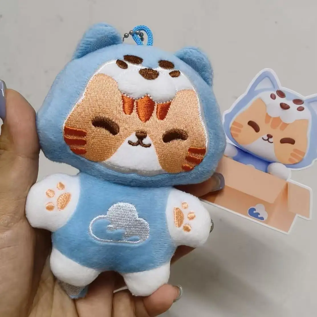 Tpop thailand 10cm CutiePieSeries ZeePruk NuNew ZeeNunew nongzon Printed Cotton Plush accessories set