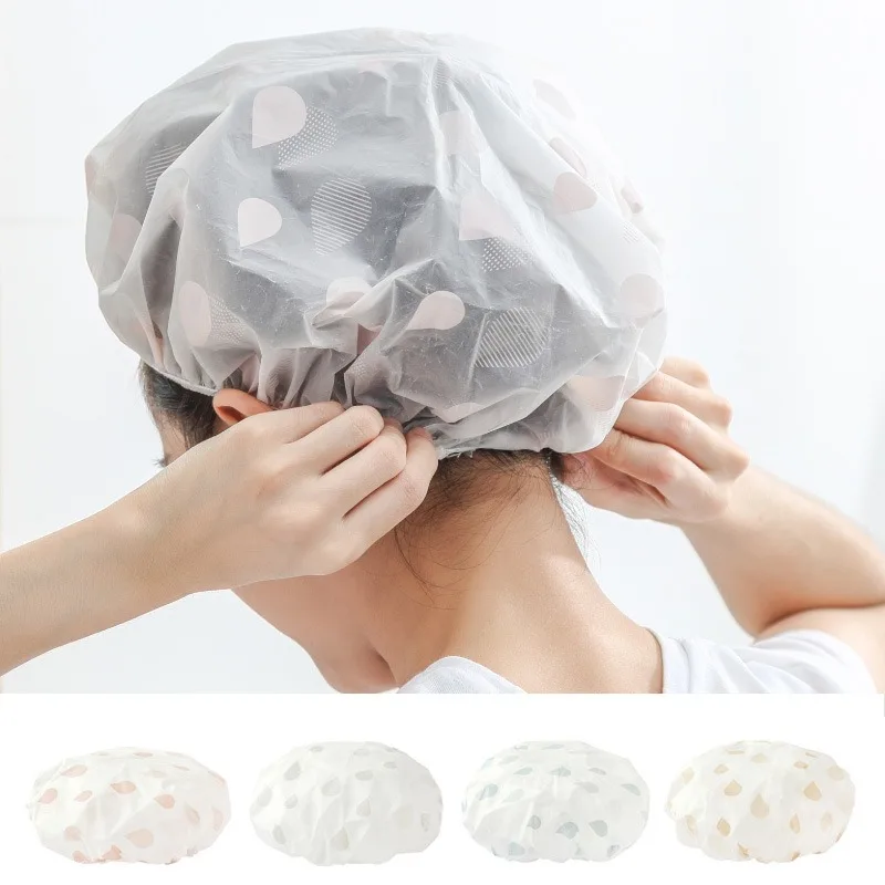 Women's Reusable Shower Cap Bonnet Douche Luxury Shower Bath Cap Swimming Cap Shower XYM002