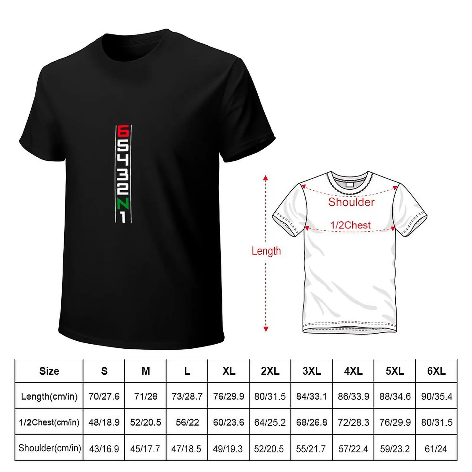 Motorcycle Gear Shift Six Speed One Down Five Up T-Shirt Breathable Sportswear T-Shirt for Men