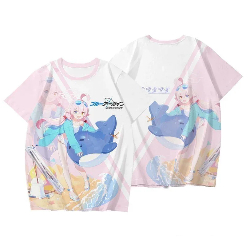 

Popular Game Blue Archive Cartoon T-shirts Male 3D Print Kids Anime Tee Men Women Short Sleeve Tshirt Oversized Harajuku Y2k Top