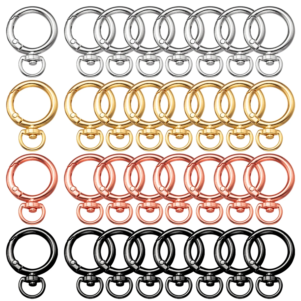 8/15/30 Pcs O Spring Keychains, Suitable for Keychains, Lany