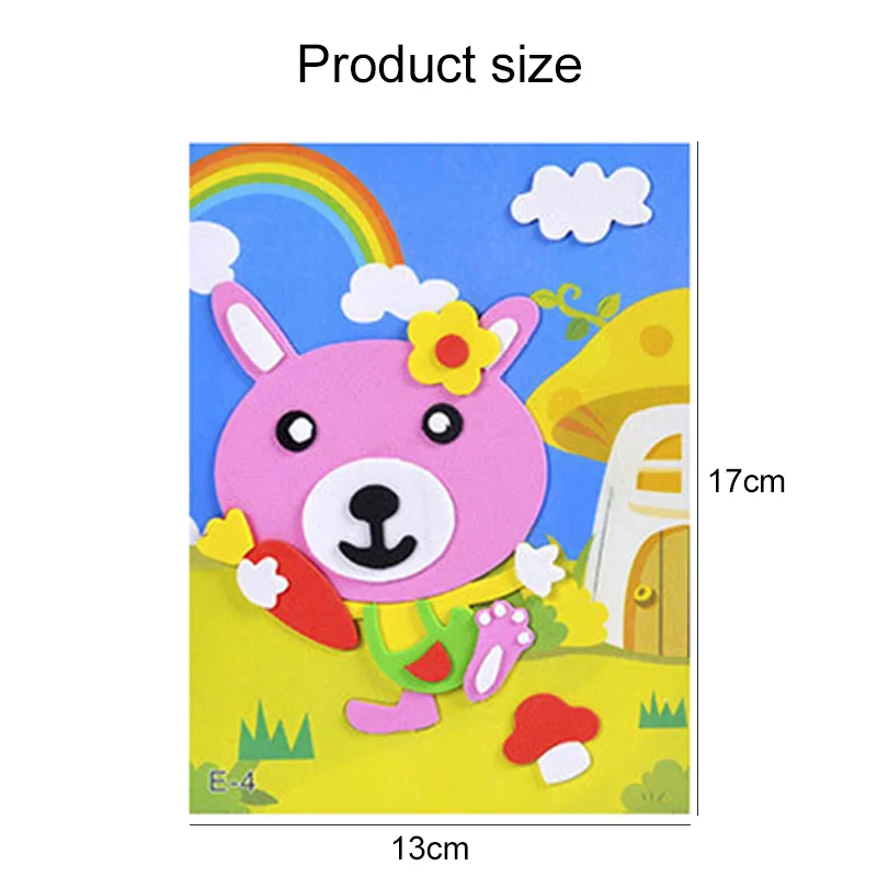 5~20pcs Children EVA Foam Sticker Toy Cute Cartoon Animal Puzzle 3D Puzzle Early Education Toys for Kids Toy Girls Gift TMZ