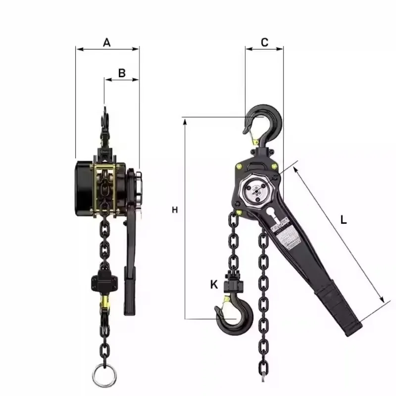 Industrial Grade Multi Function Lever Hoist Wire Tightener  Lifting Tightener Hand Chain Hoist Manganese Steel Chain