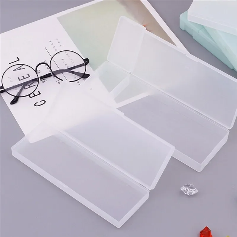 Cute Kawaii Transparent Plastic Pencil Case Lovely Pen Box For Kids Gift Office School Supplies stationery Materials