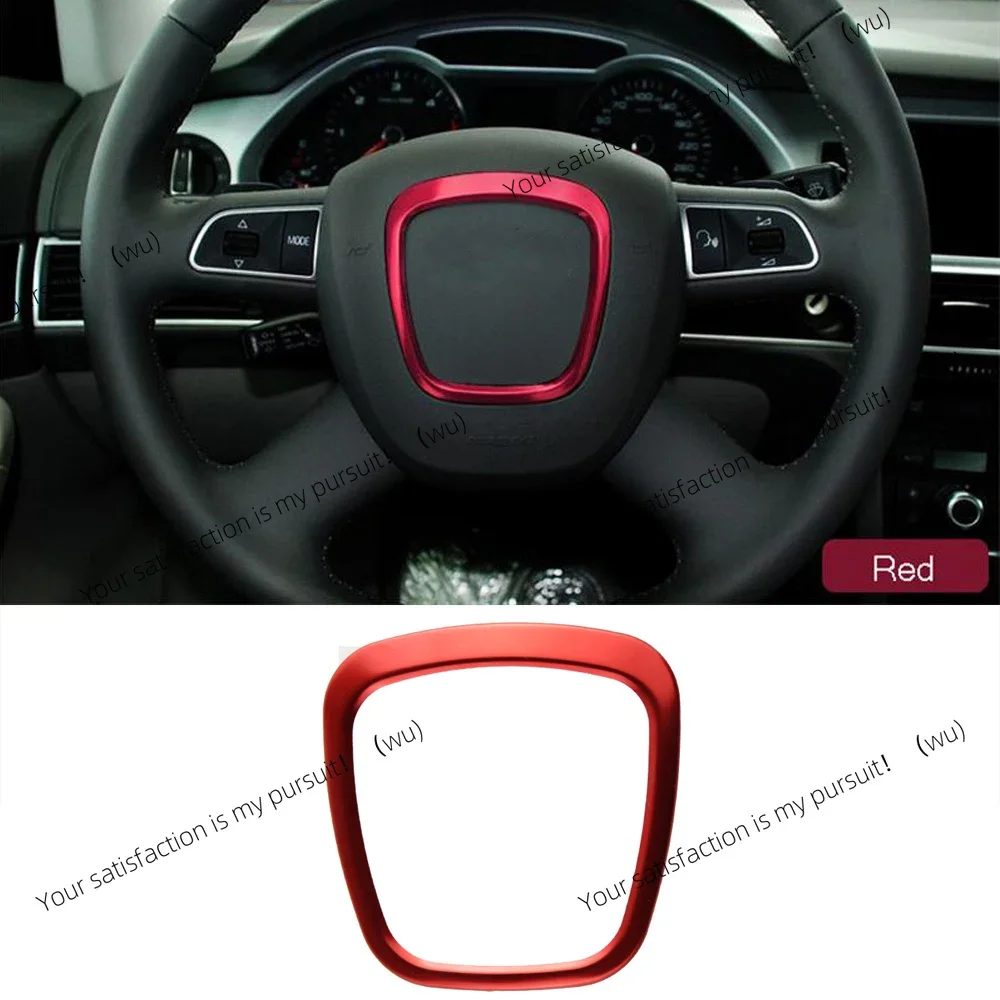For Audi A4 B6 B7 B8 A6 C6 A5 Q7 Q5 A3 8P S3 8v Car Steering Wheel Center Panel Circle Stickers Cover Trim Interior Accessories view 5
