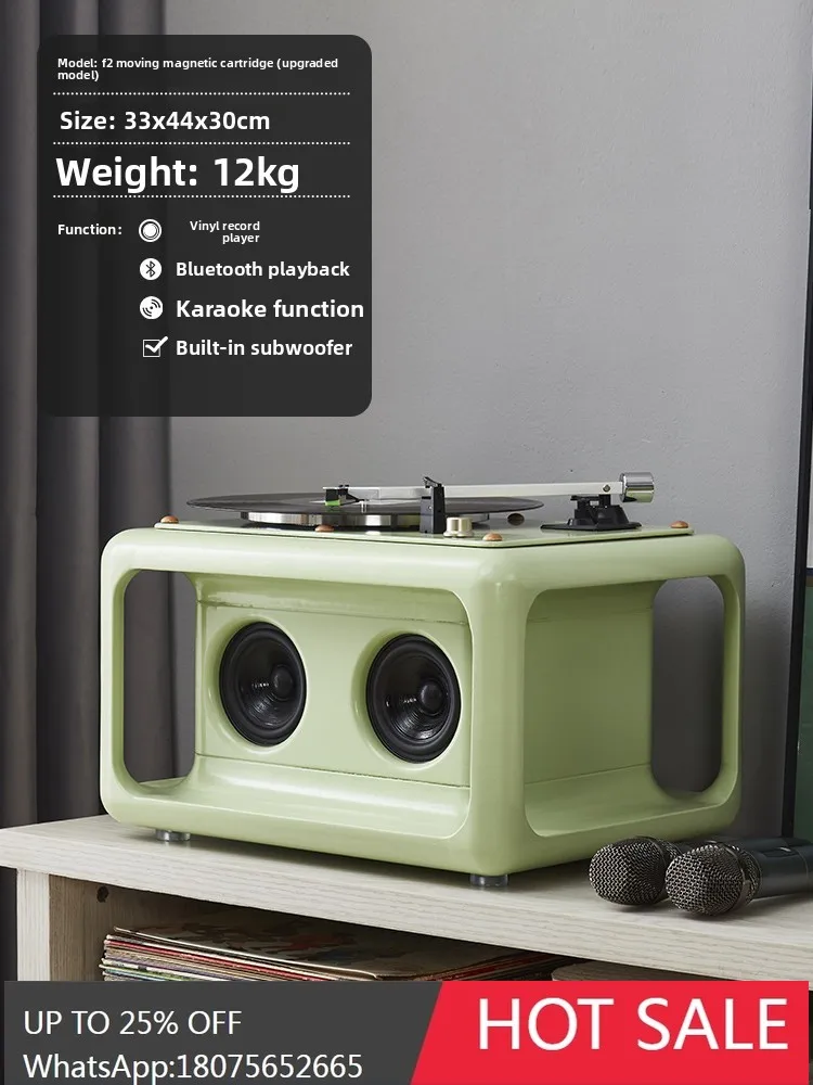 

MJY Retro Luxury Professional Vinyl Record Player Bluetooth Stereo Integrated