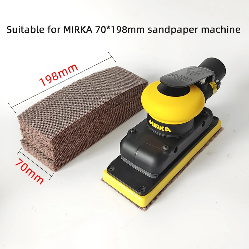 ATPRO 70*198 Chữ Nhật Bám Bụi Lưng Nhung Lưới Giấy Nhám Thích Hợp Cho MIRKA Nylon Vải Khô Cho đánh Bóng Xe