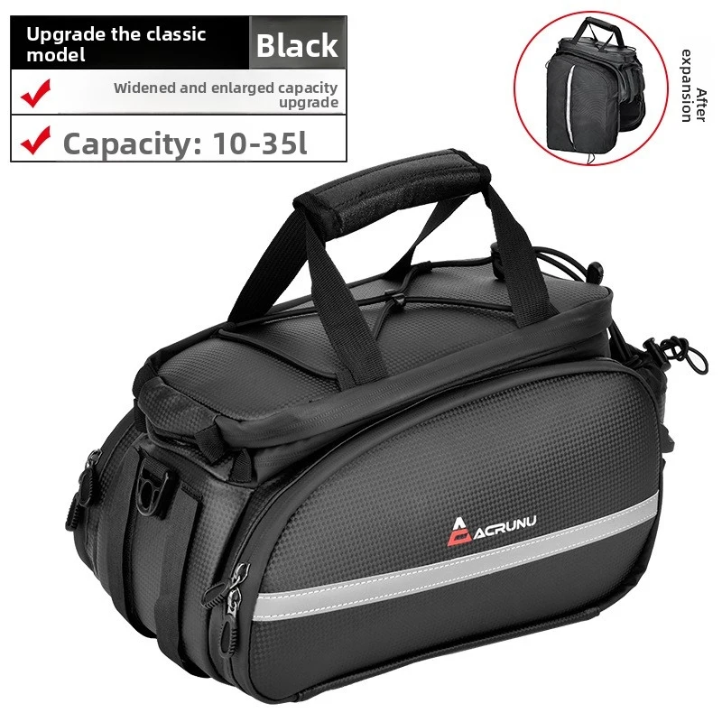 

ACRUNU Large Capacity Waterproof Bicycle Trunk Bag Expandable Bike Rear Rack Bag for Cycling