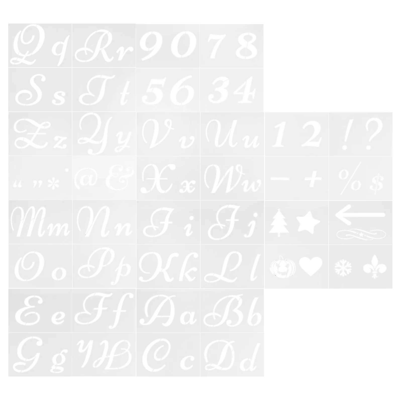 

40pcs Kids Drawing Stencils Lightweight Drawing Molds Alphabet Molds Scrapbook DIY Painting Stencils For Painting Crafts