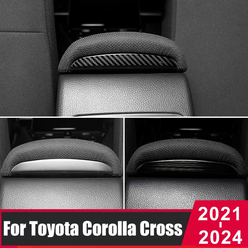 

Для Toyota Corolla Cross XG10 2021 2022 2023 2024 нержавеющая сталь центральный подлокотник задняя полоса накладка наклейки автомобильные аксессуары