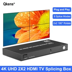 4K 2x2 HDMI Video Wall Controller 1080P VGA Video Wall Processor 1X2 1X4 1X3 2X1 3x1 4X1 Multi Screen Splicing Matrix TV Splicer