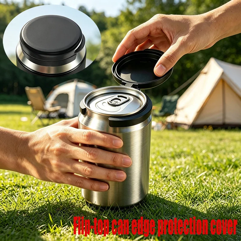2A protective lid for canned beverages，Can be opened and closed，Can be clipped onto the opening of a can。Protect opened canned b