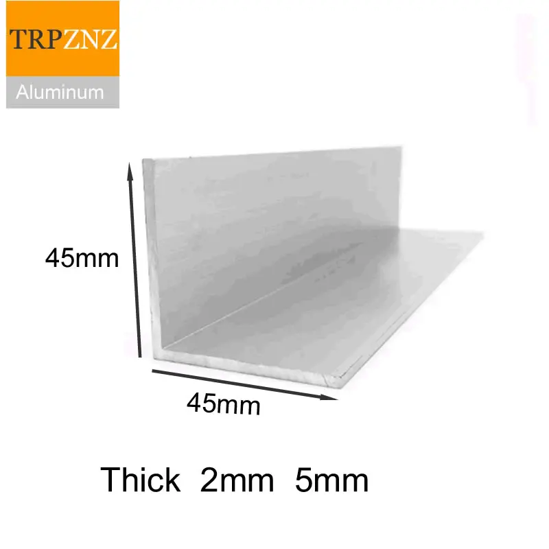 45x45mm thick 2mm 5mm  6063 Right  Angle aluminum L-shaped aluminum alloy  Aluminum edging triangle profile,Decoration Materials