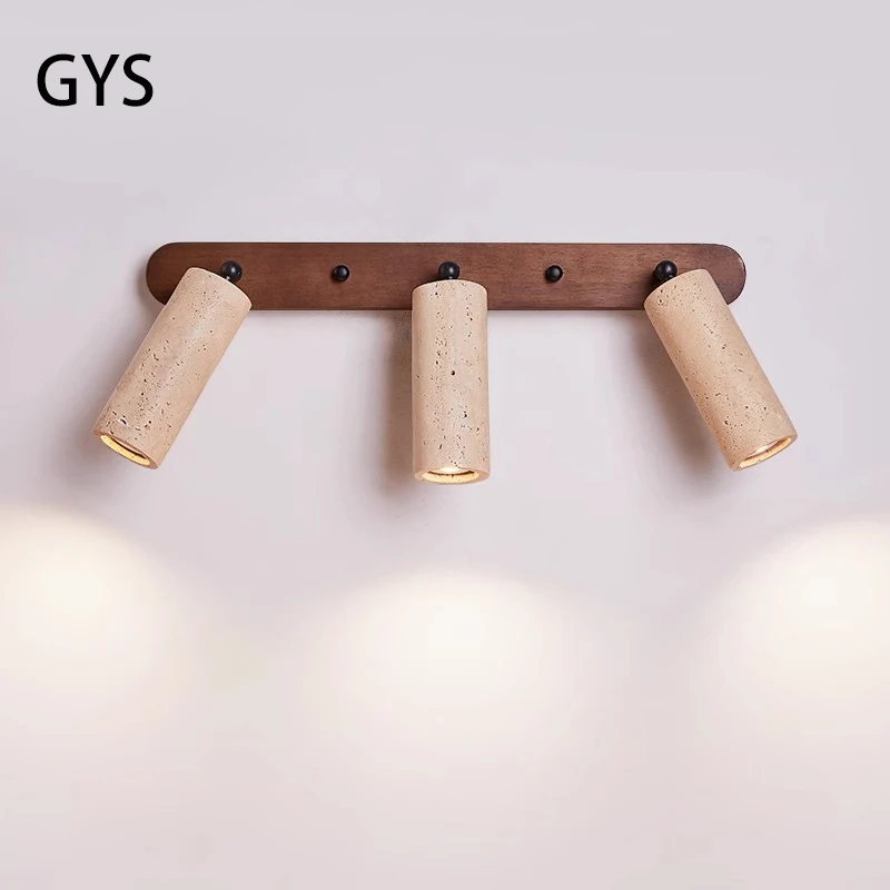 Led Wall Lamp 2 3 Heads Yellow Cave Stone Spotlight Bathroom Mirror Headlights Cabinet Surface Mounted Ceiling Home Decor Lights